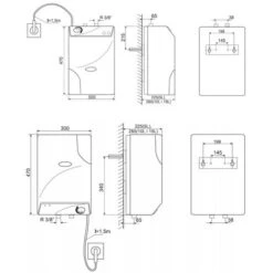 Chauffe-eau- CUMULUS-15L -sous Pression - Sous évier -Ubbink Magasin 30353539 2