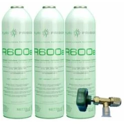 3 Bouteilles De Gaz Réfrigérant R600 + Soupape Isobutane 420gr