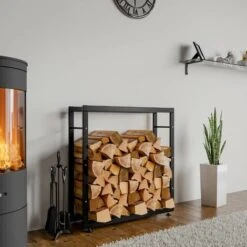 Porte-bûches Pour Bois De Cheminée Keri V2 Noir 25x80x80 Cm 9 Porte-bûches Pour Bois De Cheminée Keri V2 Noir 25x80x80 Cm -Ubbink Magasin 32754442 3