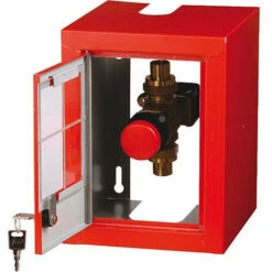 Clesse:coffret Avec Vanne Coup De Point Et Clef De Rearmement Type 60111 Coffret Sous Verre Dormant