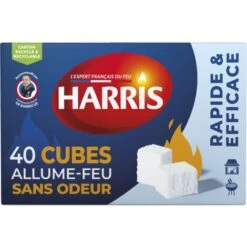 Harris - 40 Cubes Allume-feu SANS-ODEUR