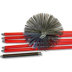 Kit De Ramonage Pro Conduits Non Gainés Hérisson Acier Plat 8,50 M 6 Cannes Ressort De Départ - Ø 200 Mm - Kit Complet Acier -Ubbink Magasin 34300326 3