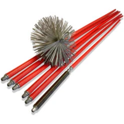 Kit De Ramonage Pro Conduits Non Gainés Hérisson Acier Plat 8,50 M 6 Cannes Ressort De Départ - Ø 200 Mm - Kit Complet Acier -Ubbink Magasin 34300326 4