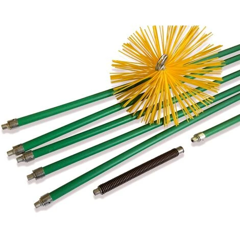 Kit Ramonage Pro Conduit Gainé Hérisson Synthétique 6 Cannes 51,4m+1m - Ø 180 Mm - Kit Complet Nylon 3 Kit Ramonage Pro Conduit Gainé Hérisson Synthétique 6 Cannes 51,4m+1m - Ø 180 Mm - Kit Complet Nylon