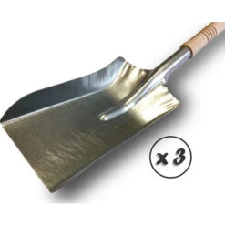 Pelle à Charbon Ou à Cendres En Métal Manche Bois - Quantité X 3 - Pelle à Cendre Ou Charbon -Ubbink Magasin 34300638 3