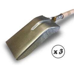 Pelle à Charbon Ou à Cendres En Métal Manche Bois - Quantité X 3 - Pelle à Cendre Ou Charbon -Ubbink Magasin 34300638 4
