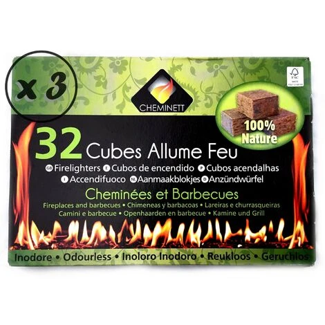 Cubes Allume-feu Pour Cheminées Barbecues Feux De Camp Fours à Bois Poêle - Quantité X 3 - 32 Cubes Allume-feu 7 Cubes Allume-feu Pour Cheminées Barbecues Feux De Camp Fours à Bois Poêle - Quantité X 3 - 32 Cubes Allume-feu – Image 5