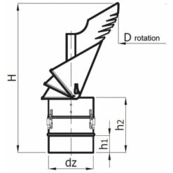 Inoxydable Chapeau De Cheminée En Acier Tuyau D'entrée De Dragon Rotowent Ouvrable 300mm -Ubbink Magasin 3448913 5