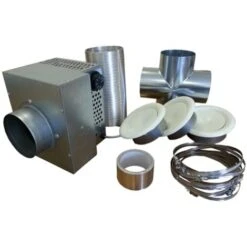 Kit De Distribution D'air Chaud 3 Bouches 350 M3 Pour Cheminée