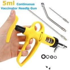 Injecteur Animal Semi Automatique D'acier Inoxydable,Continu Seringue Animale,VéTéRinaire Outil Injecteur,pour éQuipements De Ferme De Porc De BéTail De Mouton De Cheval -Ubbink Magasin 38392949 3