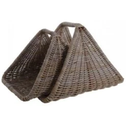 Paniers à Bûches En Poelet Gris (Lot De 2)