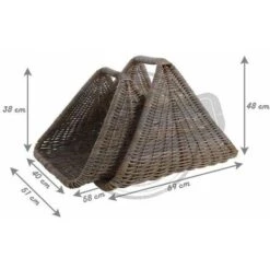 Paniers à Bûches En Poelet Gris (Lot De 2) -Ubbink Magasin 3935493 3