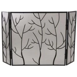 Pare-feu De Cheminée En Fer Forgé Branchages