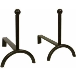 Chenet De Cheminée En Fer Forgé (Lot De 2)