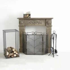 Valet De Cheminée 4 Accessoires En Fer Forgé -Ubbink Magasin 395978 2