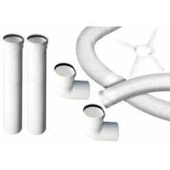 MBM Kit De Flexibles Pour Chaudière à Condensation Dn 80 10 Mt. Conduit De Fumée En Plastique PPS CE Made In Italy