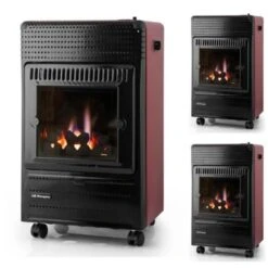 Poêle à Flamme Blue Orbegozo Avec Céramique Imitation Bois. Puissance Maximale 3500 W. Classe énergétique A.