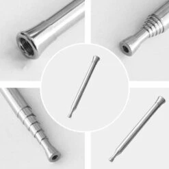 Soufflet De Cheminée Tube De Feu De Soufflage Extérieur Pliable 6 Sections Tuyau De Souffleur De Feu En Acier Inoxydable Engrenage Télescopique D'argent Feu De Camp Outil Pour Camping Voyage Cheminée -Ubbink Magasin 41441646 4