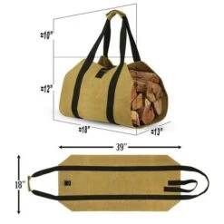 Panier à Bûches Et Sac à Bûches Bois De Chauffage Porte-bûches Toile Cheminée Bois Sac De Transport Extra Grand Porte-Bois De Chauffage Paniers De Bois De Chauffage Intérieurs Pour Camping Toile Sac à -Ubbink Magasin 41442793 3