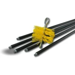 Kit De Ramonage Conduits Gainés Brosse Hérisson Synthétique 7 Mètres En 5 Cannes De 1,40 M - Ø 125 Mm - Kit Complet Nylon