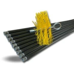 Kit Ramonage Classique Conduit Gainé Hérisson Synthétique 9 Cannes 91,4m - Ø 200 Mm - Kit Classique Nylon Long