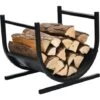 COSTWAY Porte-bûches Bois De Cheminée En Métal En Forme De U 43 X 37 X 39,5 Cm Avec Poignées Charge 30 Kg Intérieur Extérieur -Ubbink Magasin 43947670 1