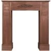 Rebecca Mobili Cadre Cheminée Décoratif Bois Marron Clair Rustique 98x97x22,5