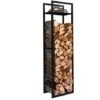 Range Bûches Vertical Acier Noir Avec étagère H.170 CM Pour Cheminée -Ubbink Magasin 48770125 1