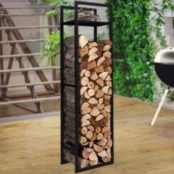 Range Bûches Vertical Acier Noir Avec étagère H.170 CM Pour Cheminée 11 Range Bûches Vertical Acier Noir Avec étagère H.170 CM Pour Cheminée -Ubbink Magasin 48770125 5