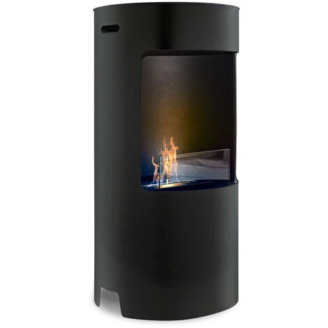 Giulio Cesare - Cheminée Bioéthanol Sur Pied Avec Brûleur De 1,5L. Cheminée Bioéthanol Sur Pied En Acier Inoxydable Et Verre Trempé. Couleur Noir. Ø40x80 Cm 3 Giulio Cesare - Cheminée Bioéthanol Sur Pied Avec Brûleur De 1,5L. Cheminée Bioéthanol Sur Pied En Acier Inoxydable Et Verre Trempé. Couleur Noir. Ø40x80 Cm