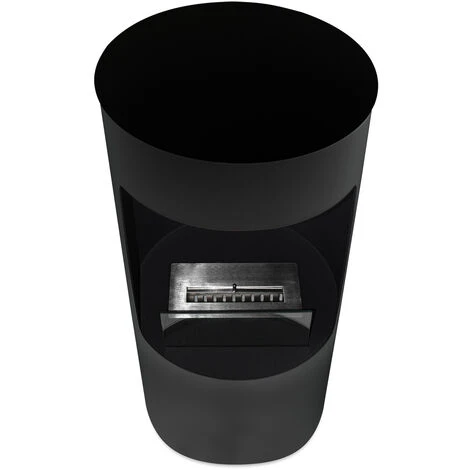 Giulio Cesare - Cheminée Bioéthanol Sur Pied Avec Brûleur De 1,5L. Cheminée Bioéthanol Sur Pied En Acier Inoxydable Et Verre Trempé. Couleur Noir. Ø40x80 Cm 5 Giulio Cesare - Cheminée Bioéthanol Sur Pied Avec Brûleur De 1,5L. Cheminée Bioéthanol Sur Pied En Acier Inoxydable Et Verre Trempé. Couleur Noir. Ø40x80 Cm – Image 3