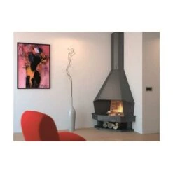 Cheminée De Coin En Acier à Feu Ouvert 11 Kw