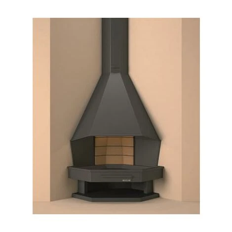 Cheminée De Coin En Acier à Feu Ouvert 13 Kw 3 Cheminée De Coin En Acier à Feu Ouvert 13 Kw