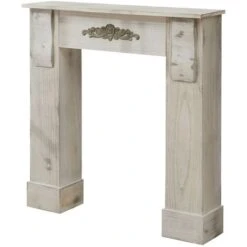 Rebecca Mobili Manteau Cheminée Décorative Bois Gris Retro 98,5x96,5x22,5 10 Rebecca Mobili Manteau Cheminée Décorative Bois Gris Retro 98,5x96,5x22,5 -Ubbink Magasin 50897050 4