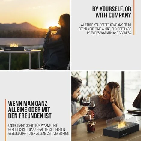 Nova Cheminée De Bioéthanol Design élégant Avec Panneaux De Verre De 2 étages 5 Nova Cheminée De Bioéthanol Design élégant Avec Panneaux De Verre De 2 étages – Image 3