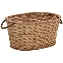 Topdeal Panier à Bois De Chauffage Poignées De Transport 58x42x29 Cm VDFF26044FR