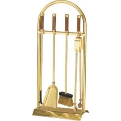 Serviteur De Cheminée Laiton 4 Pièces