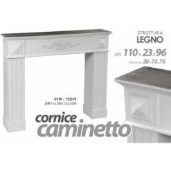 Cadre De Fausse Cheminée Style Shabby 110 X 23 X 96 Cm