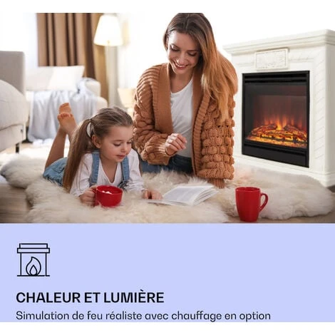 Frosty Peak Cheminée électrique 1800 W Fonction Chauffage 10 à 30 °C Télécommande 4 Frosty Peak Cheminée électrique 1800 W Fonction Chauffage 10 à 30 °C Télécommande – Image 2
