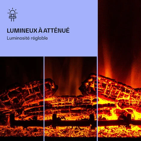 Frosty Peak Cheminée électrique 1800 W Fonction Chauffage 10 à 30 °C Télécommande 7 Frosty Peak Cheminée électrique 1800 W Fonction Chauffage 10 à 30 °C Télécommande – Image 5