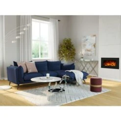 Cheminée électrique CHANDELA - Murale - L84 X P14 X H45 Cm - Noire -Ubbink Magasin 55881199 4