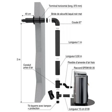 Kit De Raccordement Façade Bioten Ø 80125 3 Kit De Raccordement Façade Bioten Ø 80125