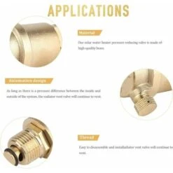 Lot De 2 Vannes De Purge Automatiques DN15 En Laiton Avec Limiteur De Pression Pour Chauffe-eau Solaire -Ubbink Magasin 57218932 4