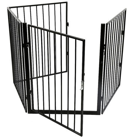 Hofuton Protection De Cheminée Avec Porte Protection De Four En Métal Parc Pour Enfants Grille De Barrière Noir 6 Hofuton Protection De Cheminée Avec Porte Protection De Four En Métal Parc Pour Enfants Grille De Barrière Noir – Image 4