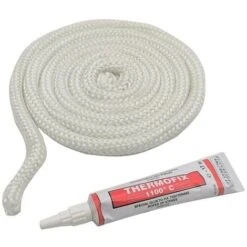 Tresse De Verre Ronde + Colle Réfractaire - 3 Mètres 4 Mm