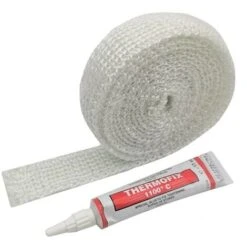 Tresse De Verre Plate + Colle Réfractaire - 3 Mètres 15 Mm