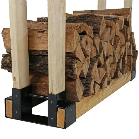 Patins Dempilage Jeu De 2, Support équarris, Entreposage, Rangement De Bois, En Acier Revêtu, Noir 5 Patins Dempilage Jeu De 2, Support équarris, Entreposage, Rangement De Bois, En Acier Revêtu, Noir – Image 3