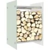 Nova Porte-bois En Bois Et Divers Métal Blanc Taille : 40x35x60 Cm -Ubbink Magasin 60807024 1