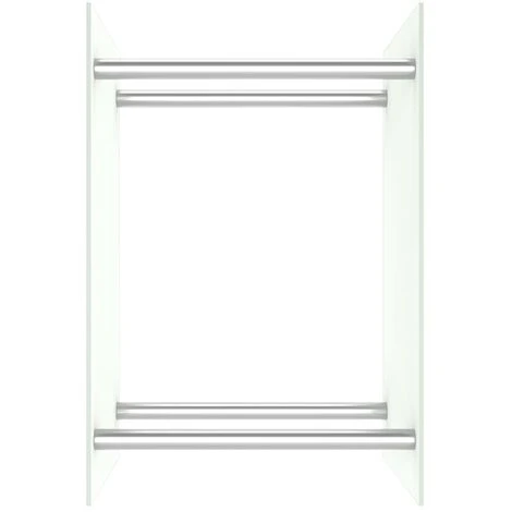 Nova Porte-bois En Bois Et Divers Métal Blanc Taille : 40x35x60 Cm 5 Nova Porte-bois En Bois Et Divers Métal Blanc Taille : 40x35x60 Cm – Image 3