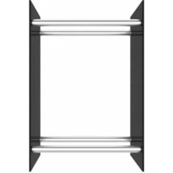 Nova Porte-bois En Bois Et Divers Métal Noir Taille : 40x35x60 Cm -Ubbink Magasin 60808633 5